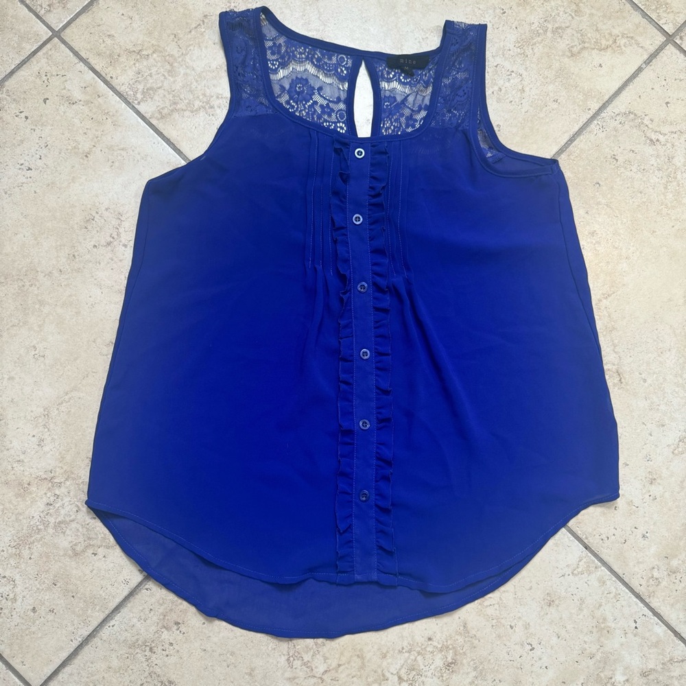 Mine Blue Lace Women's Tank
